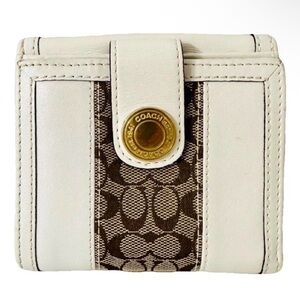 Coach Vintage Leather Signature Logo Canvas